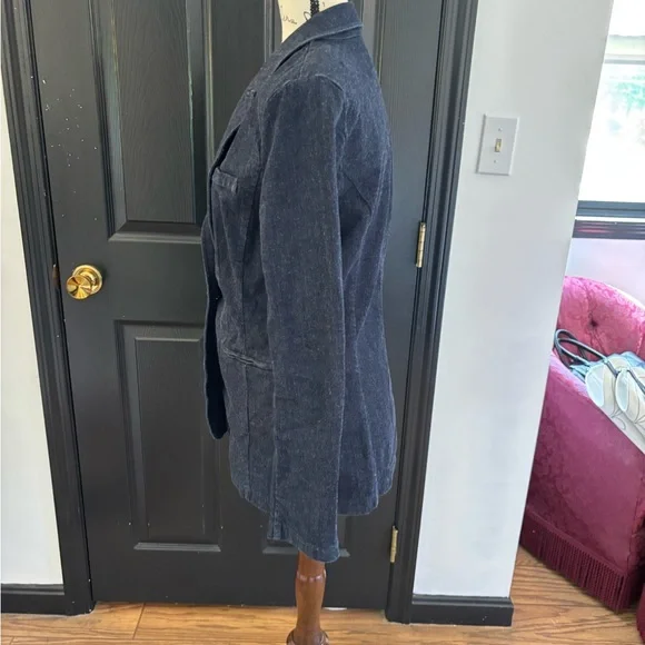 Classic Blue Denim Women's Blazer - Picture 3 of 7